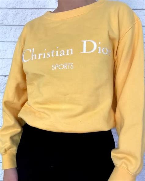 dior yellow sweatshirt|dior sweatshirt women's.